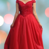 Maroon Beaded Wedding Ball Gown for Rent – Bridal, Pre-Wedding & Maternity Wear | Bangalore & Hyderabad