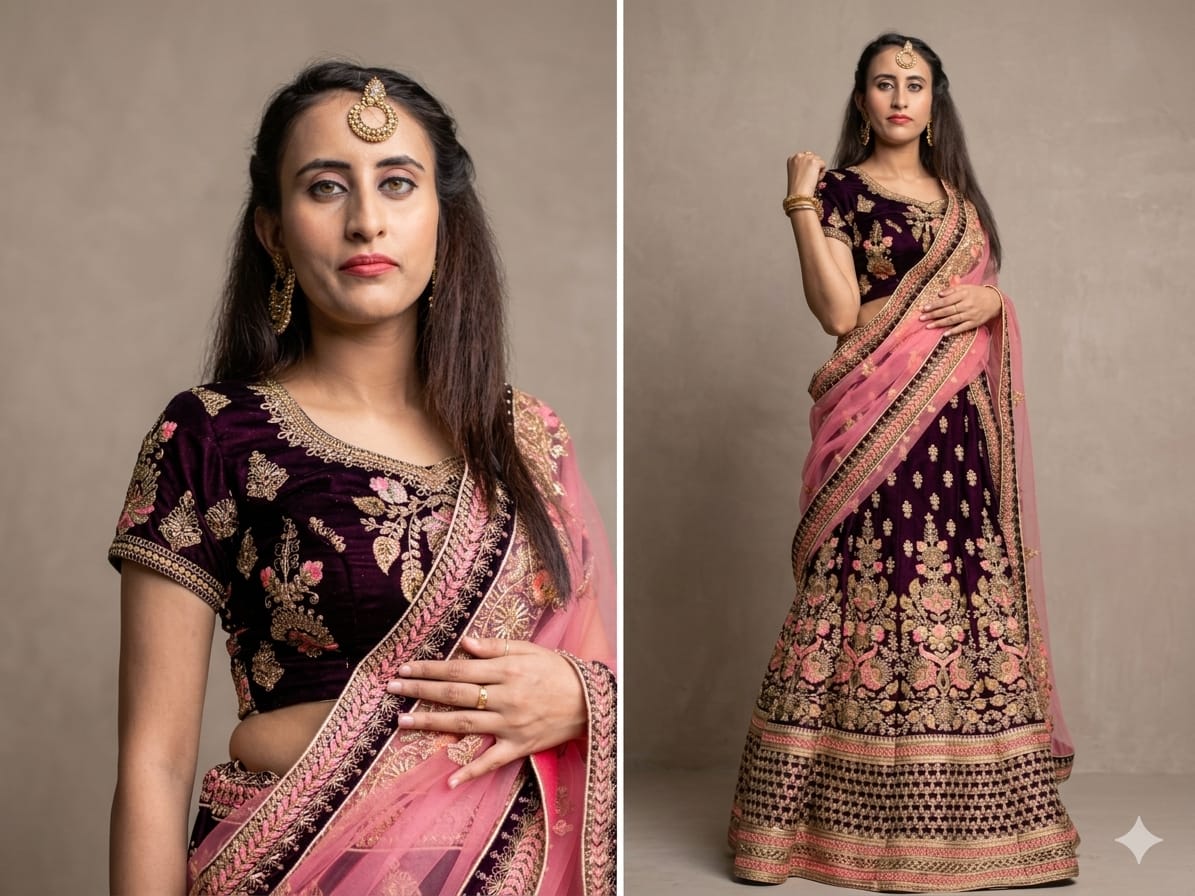 Wine Pink Velvet Lehenga Wwwthedressbankcom
