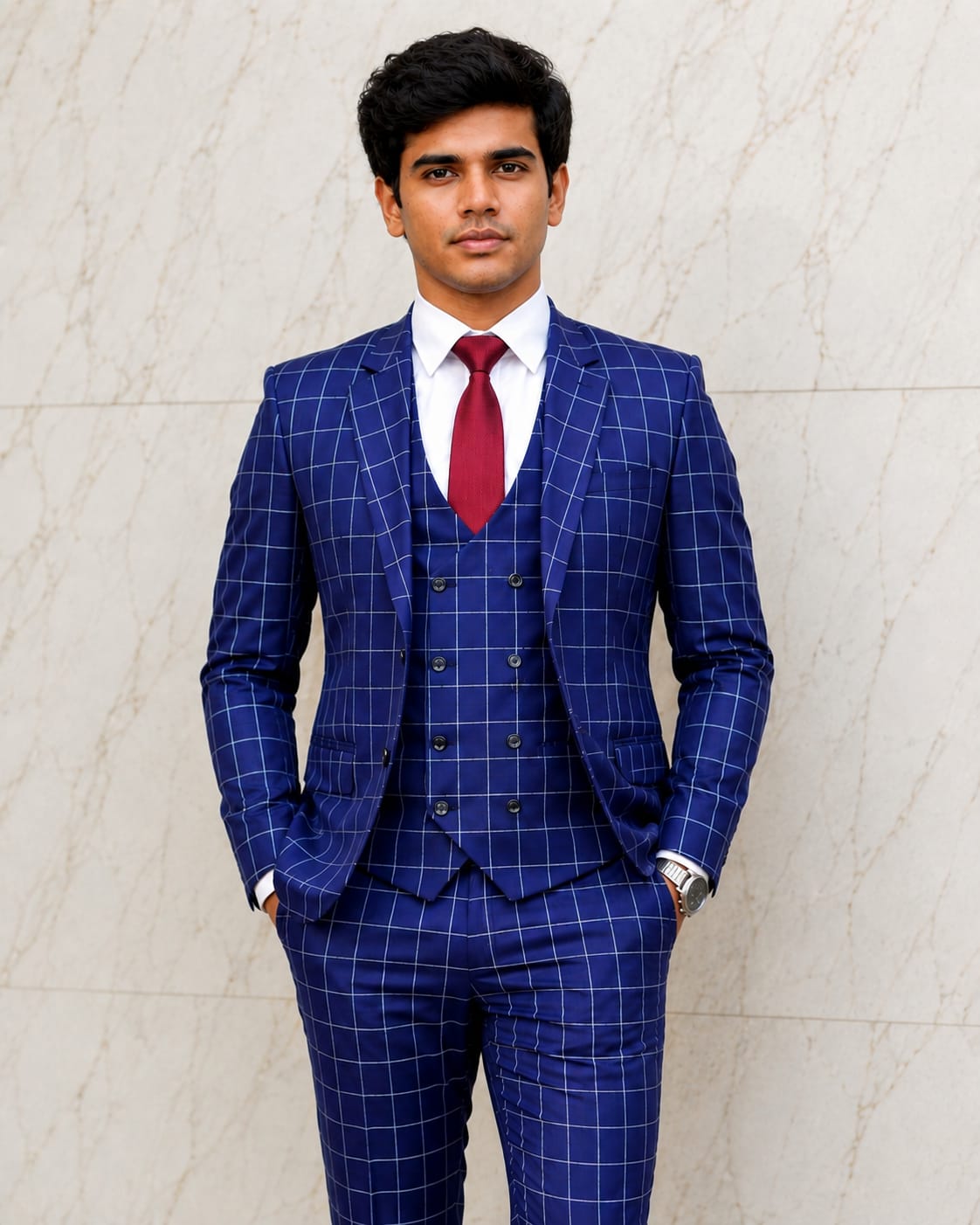 Blue White Checkered Suit Wwwthedressbankcom