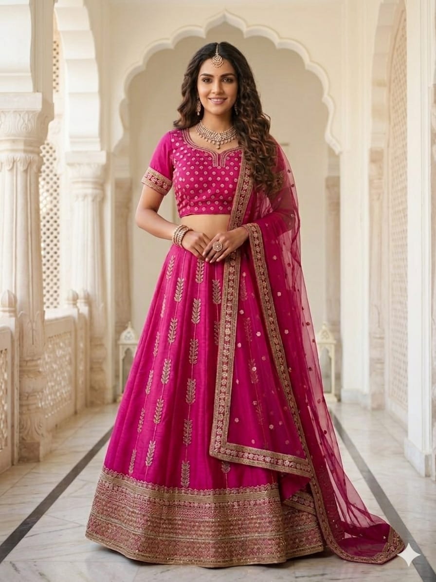 Pink Silk Bridal Lehenga Wwwthedressbankcom