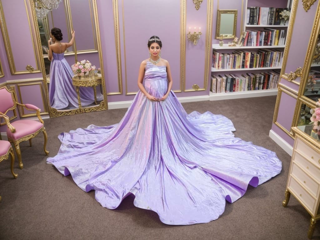 Lavender One-Shoulder Infinity Gown on Rent | Pre-Wedding & Maternity Outfits in Bangalore & Hyderabad