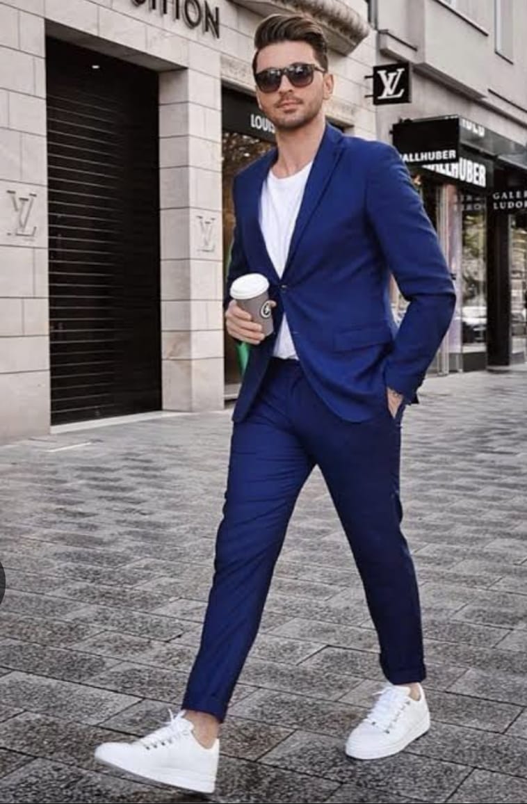 Blue 2-Piece Formal Suit for Rent | Wedding, Pre-Wedding & Corporate Wear – Bangalore & Hyderabad
