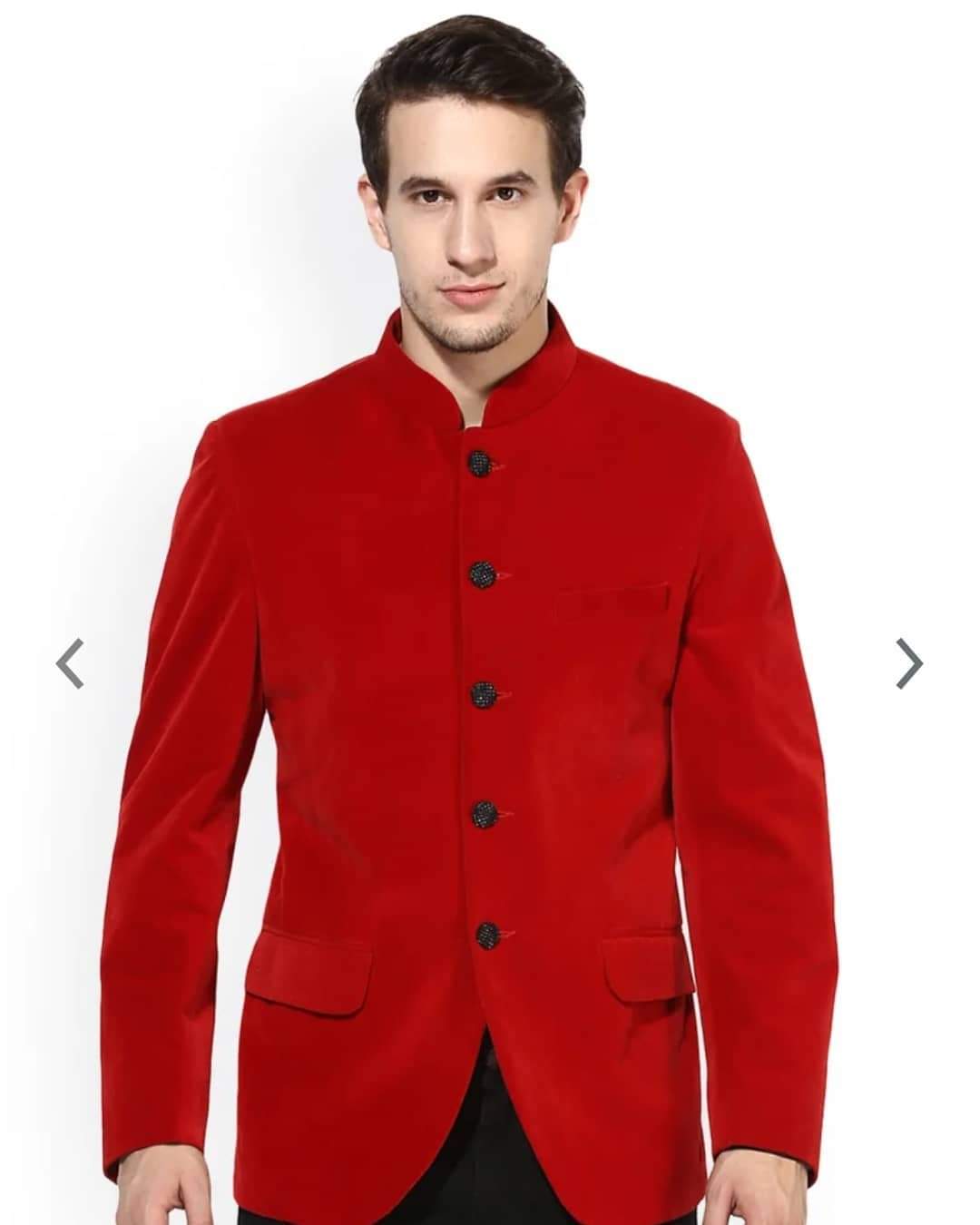 Red Velvet Bandhgala for Rent | Pre-Wedding, Wedding & Festive Wear – Bangalore & Hyderabad