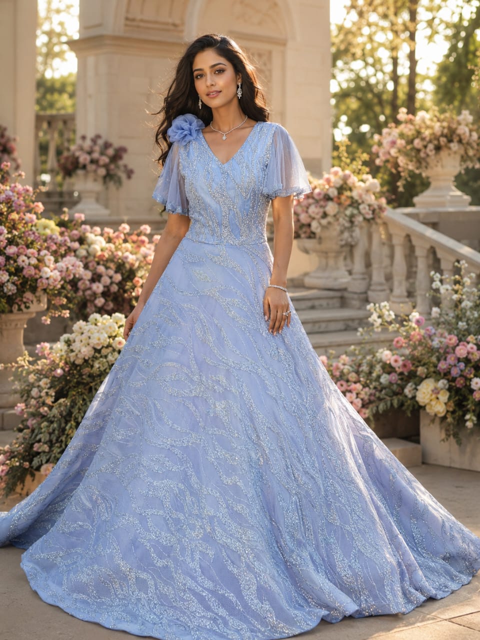 Blue Embellished Gown Wwwthedressbankcom