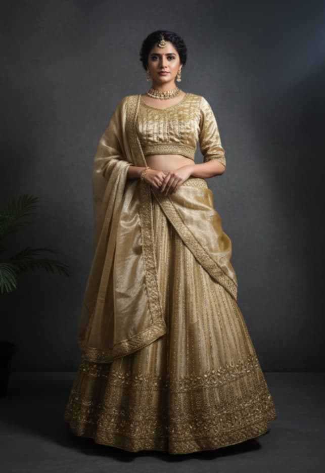 Gold Heavy Lehenga Wwwthedressbankcom