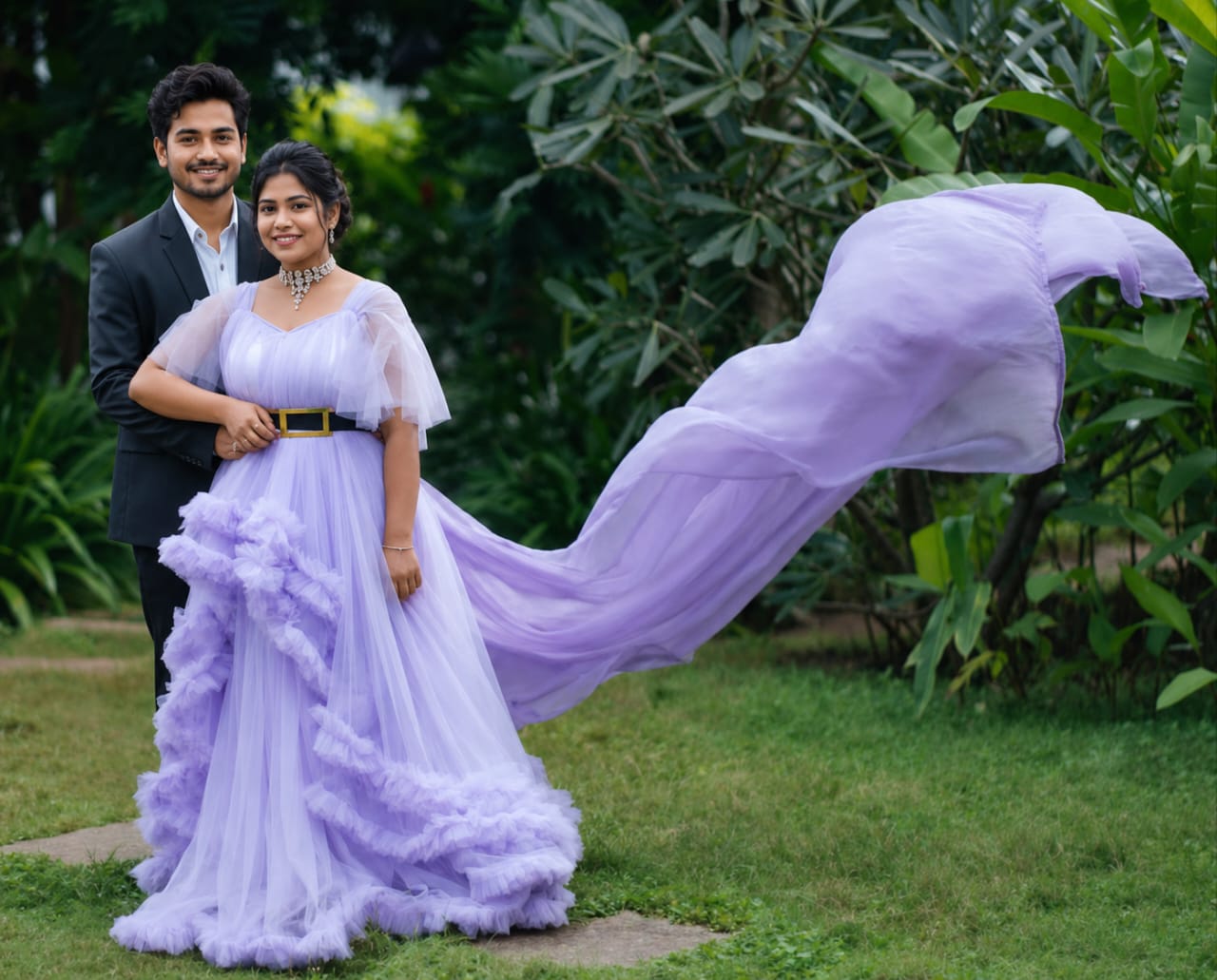 Lavender Long Ruffle Gown Wwwthedressbankcom