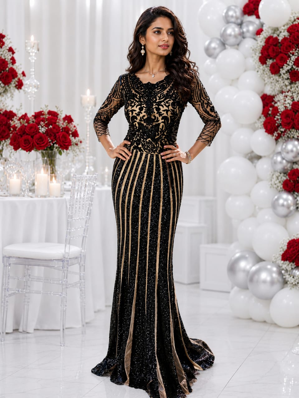 Black Gold Stripe Gown Wwwthedressbankcom