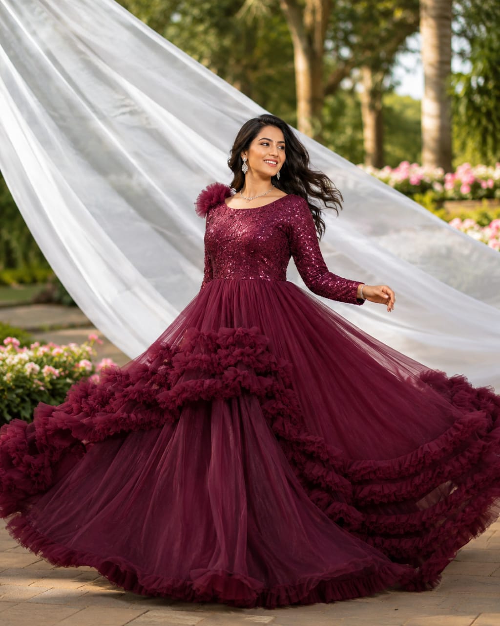 Black Princess Ruffle Gownfull Sleeves Copy Copy Copy Wwwthedressbankcom
