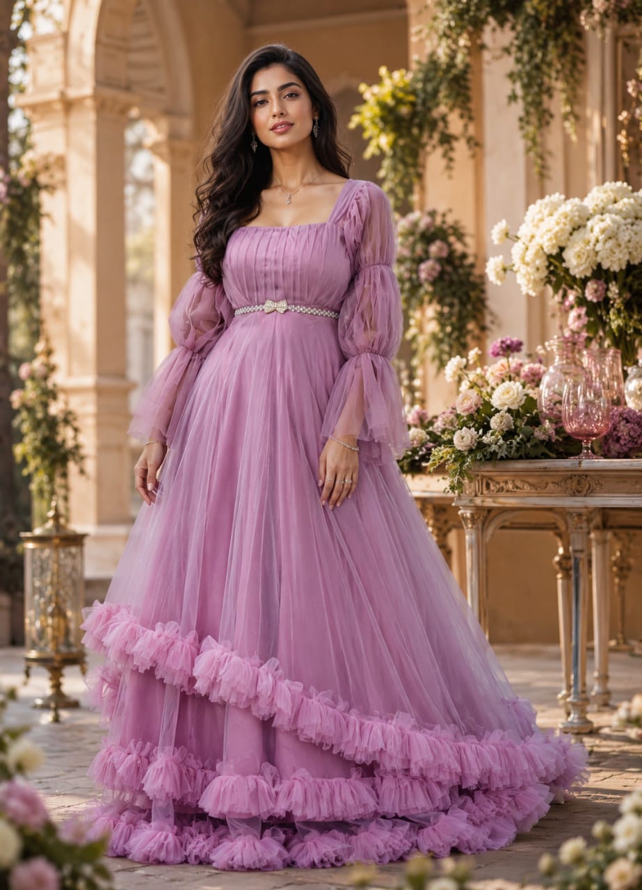 Pink Ruffle Gown Wwwthedressbankcom